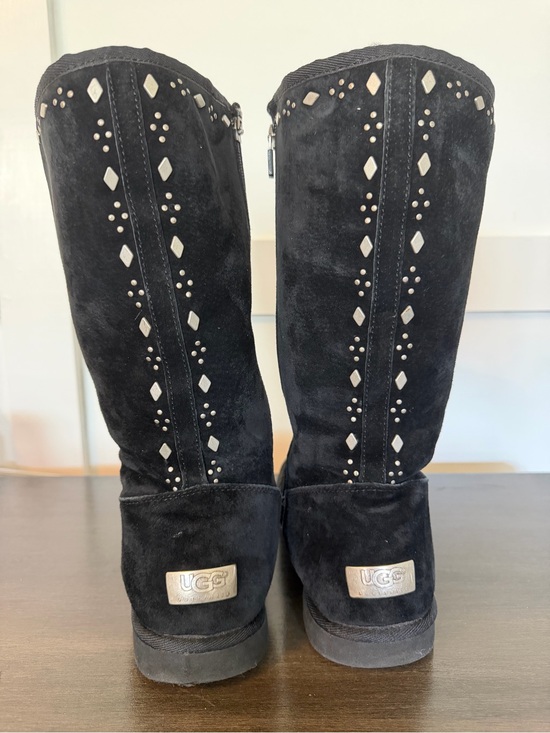 UGG Shoes - UGG Black Suede Studded Mid-Calf Boots